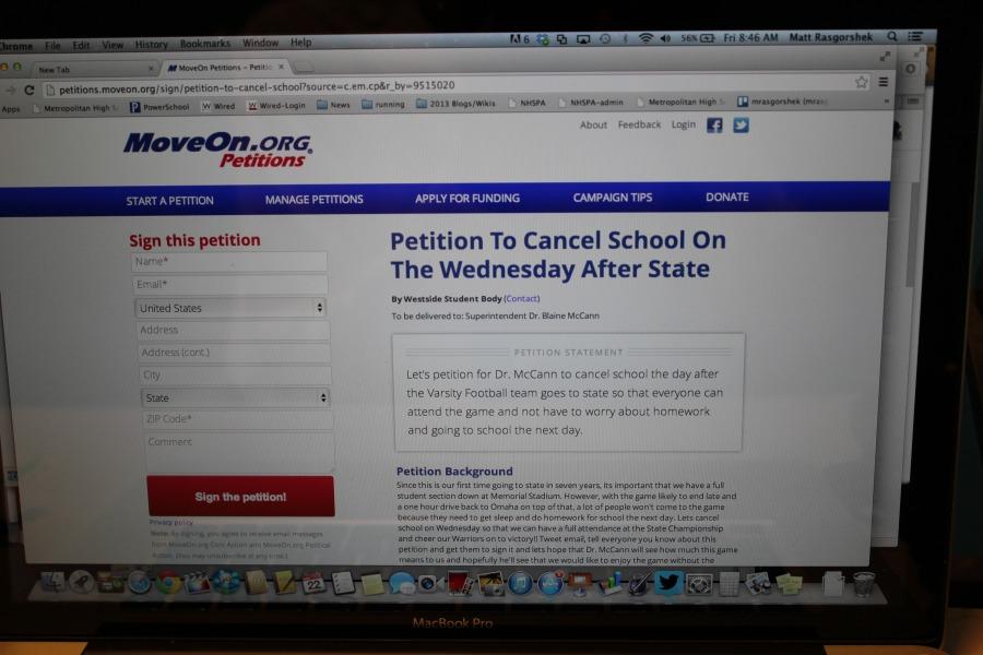 Online Petition goes Viral