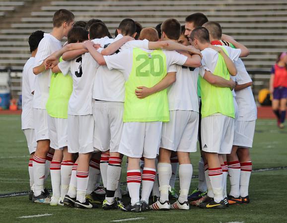 Westside Boys Rally before PKs against Papio South. They win 4-3 in penalty kicks.