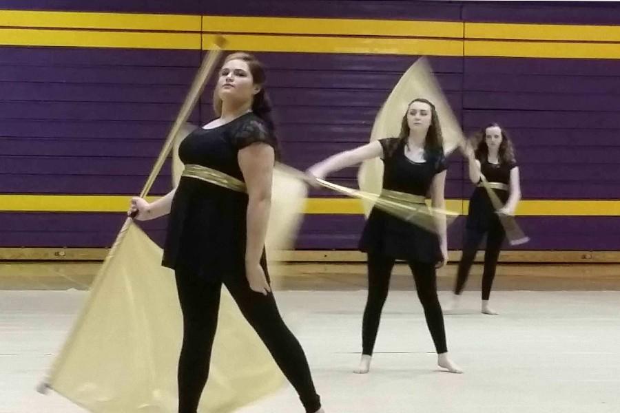 Winter Guard allows students to participate in color guard during off season