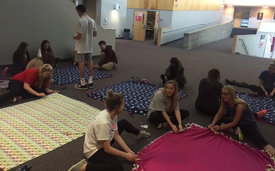 DECA blanket making event to help pediatric cancer patients