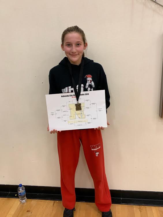 Freshman Alicia Gubalke obtained a gold medal in Nebraska City this week.
