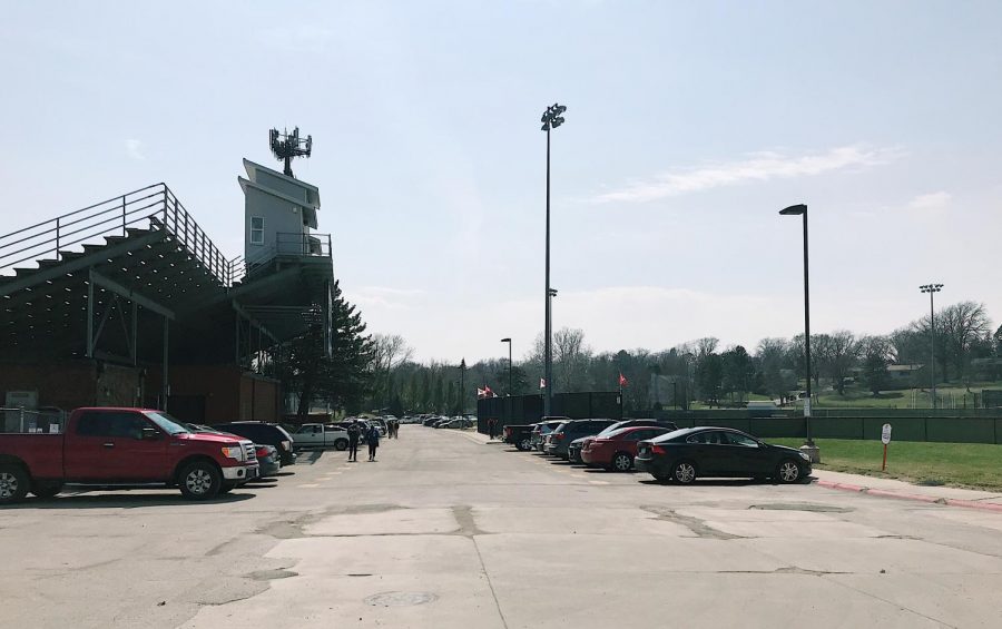 This is the parking lot of Westside High School, 8701 Pacific Street, Omaha Nebraska.