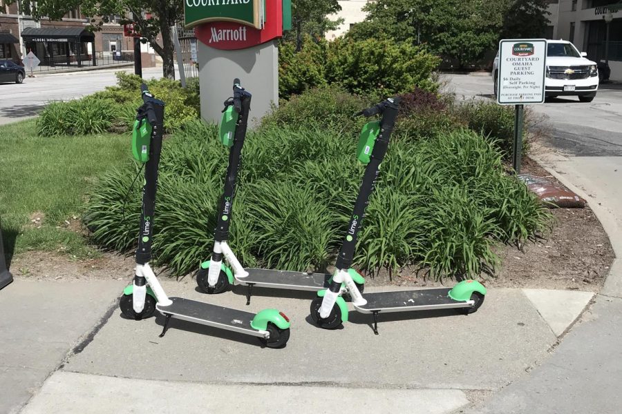 Lime scooters like the ones featured above were newly introduced to the Omaha metro area and can be found throughout areas of east Omaha.