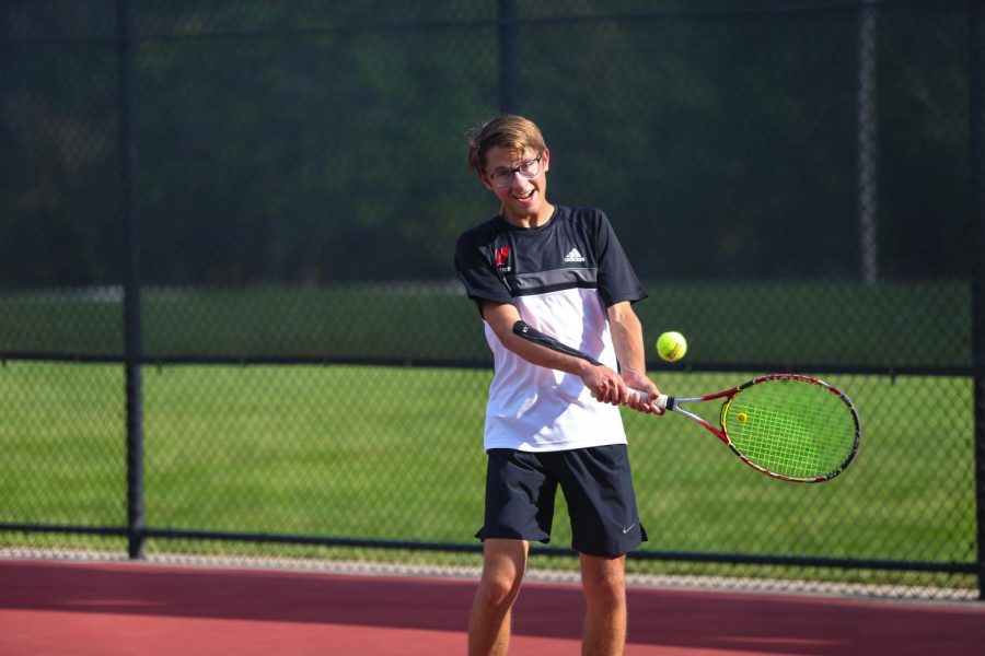 Josh Rosenblatt competes as number two singles for the Westside tennis team.