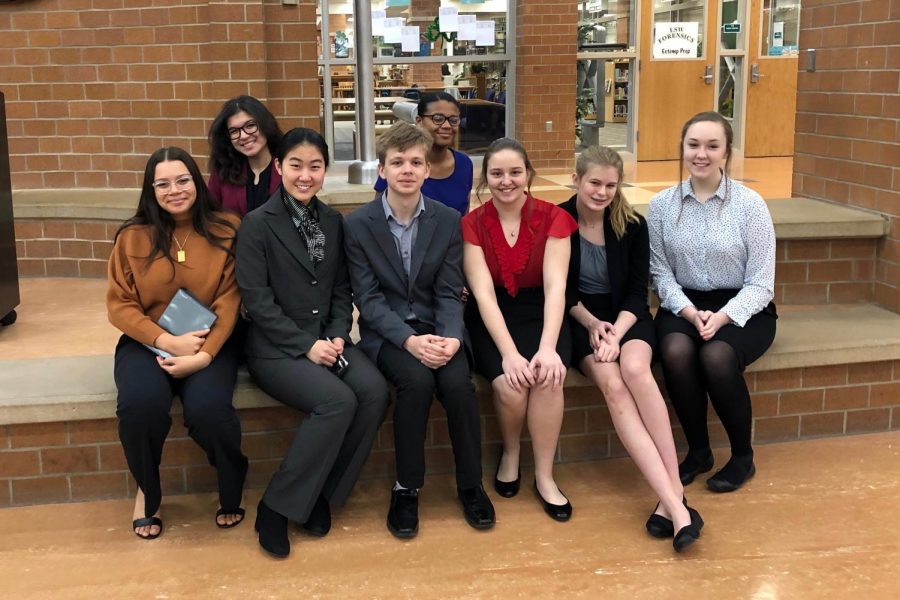 Westsides speech team poses at a competition during the 2018-2019 school year.
