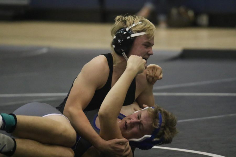 Sophomore Cole Haberman went 2-0 in Tuesday nights triangular.