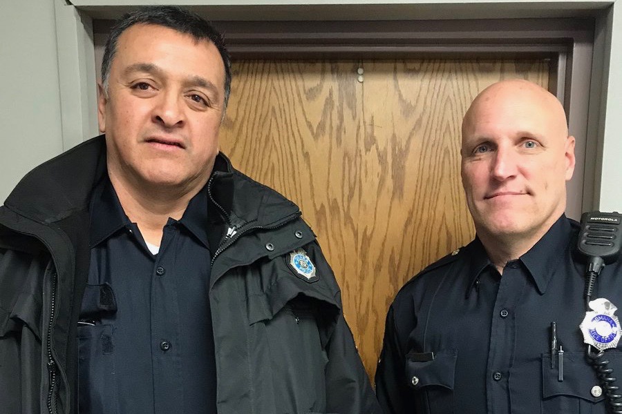 School Resource Officers Kilgore and Negrete received the Police Lifesaving Award for their brave actions in Sept. 2019.