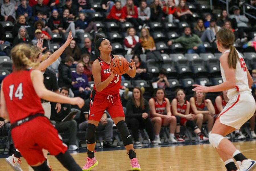Senior Jasmine McGinnis-Taylor has aspirations of going pro after she plays at Illinois State.