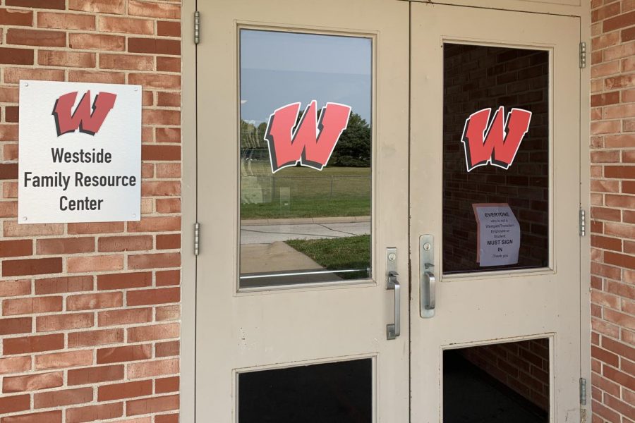 The doors to the Westside Family Resource Center at Pipal Park Community Center.