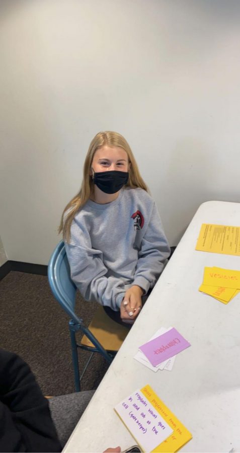 Golf: “We don’t wear masks a lot but during tournaments we have to wear them in the clubhouse. The coaches just try to keep us spread out, but we don’t really wear the mask.- Freshman Julia Maaske 