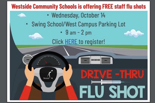 Westside+hosted+the+flu+shot+drive-thru+at+the+West+Campus+on+Oct.+14.