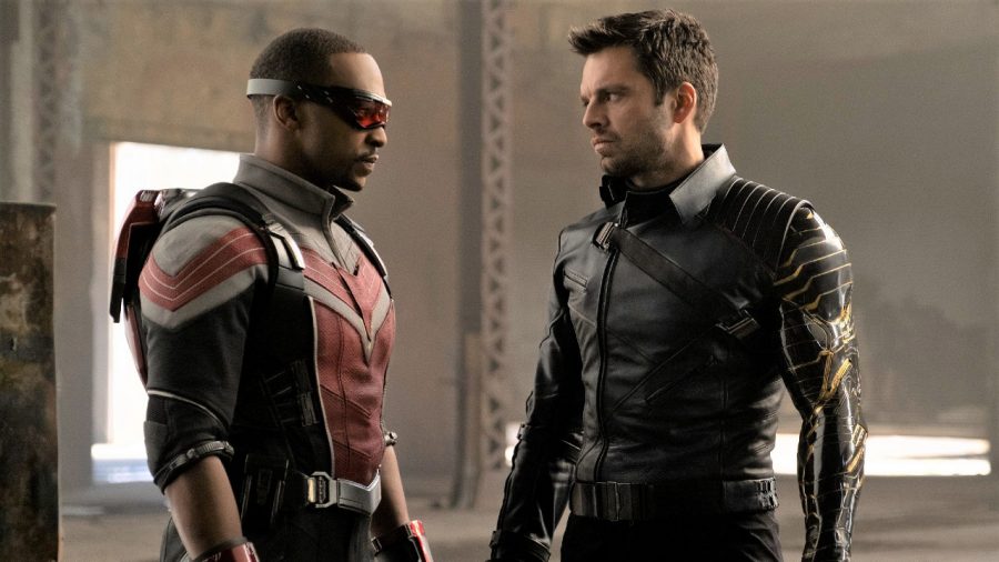 Sam (Mackie) and Bucky (Stan) preparing to team up against the Flag Smashers.