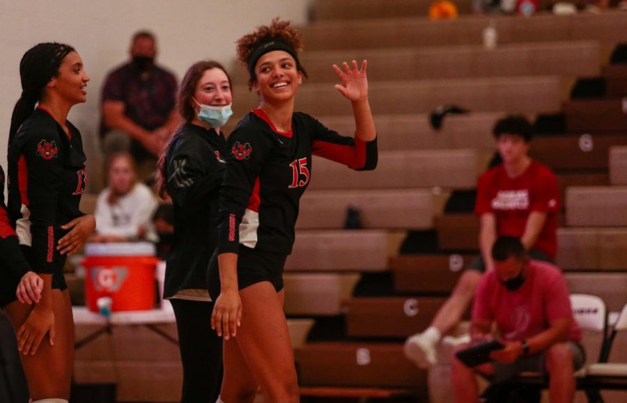 Destiny Ndam-Simpson as a sophomore had the third most kills in the state - Photo by Mary Nilius