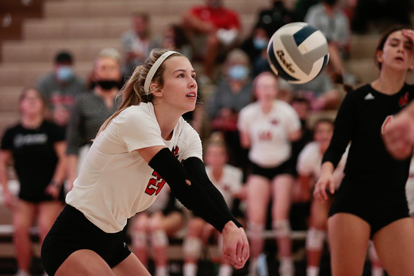 Outside Hitter Samantha Laird has had a huge presence with 255 kills this season. The junior also has 285 digs on the season. Warriors are hot at the perfect time - Photo by Mary Nilius