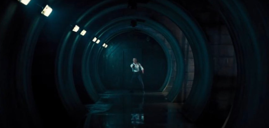 Shot of Bond (Craig) shooting directly into camera is reminiscent of each 007 film opening.
