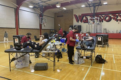 The Red Cross drawing blood at a Blood Drive