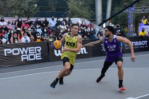 Westsides Dylan Travis competes at the FIBA 3x3 Mexico City Masters Tournament in October. - Photo by FIBA