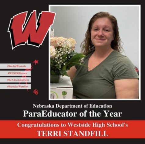 Westside staff member Terri Standfill was named Paraeducator of the Year by the Nebraska Department of Education.