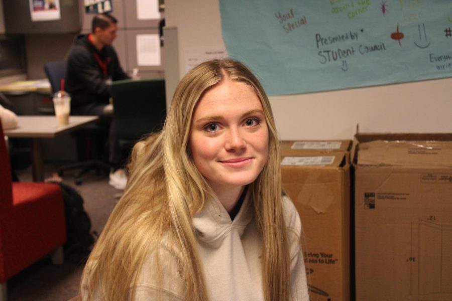 “I think [the biggest challenge] is following the topics, because it’s hard to know what to write and getting them started,” senior Jenna Brown.