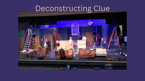 The student crew of Westsides production of Clue disassemble the set before it heads to its new home.