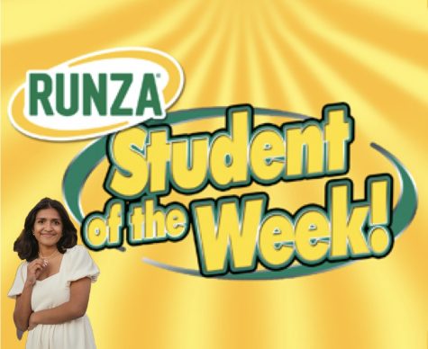 Senior Amisha Subedi was named Runza Student of the Week.