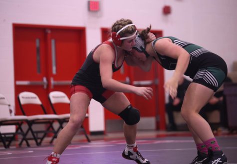 Sophomore Piper Zatechka is following in her brothers footsteps on the wrestling mat.