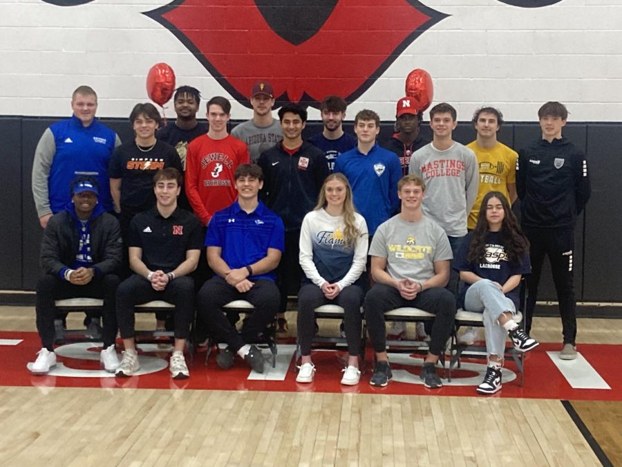 18 Westside Athletes after signing their NLI