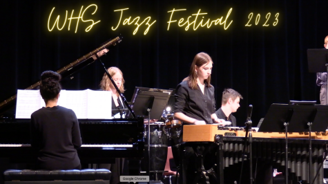 Student musicians play in the WHS winter Jazz Festival.