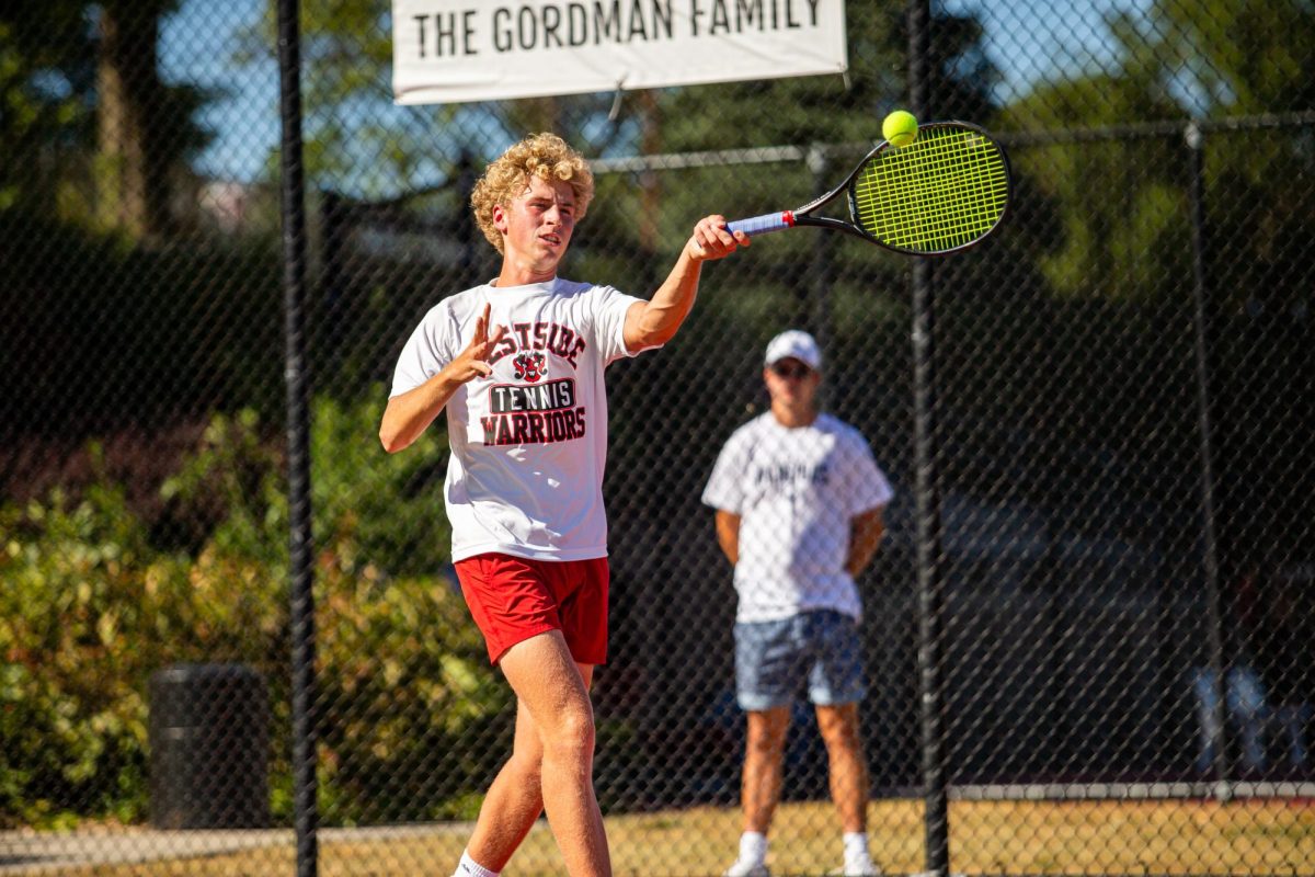 Tennis team battles at metros