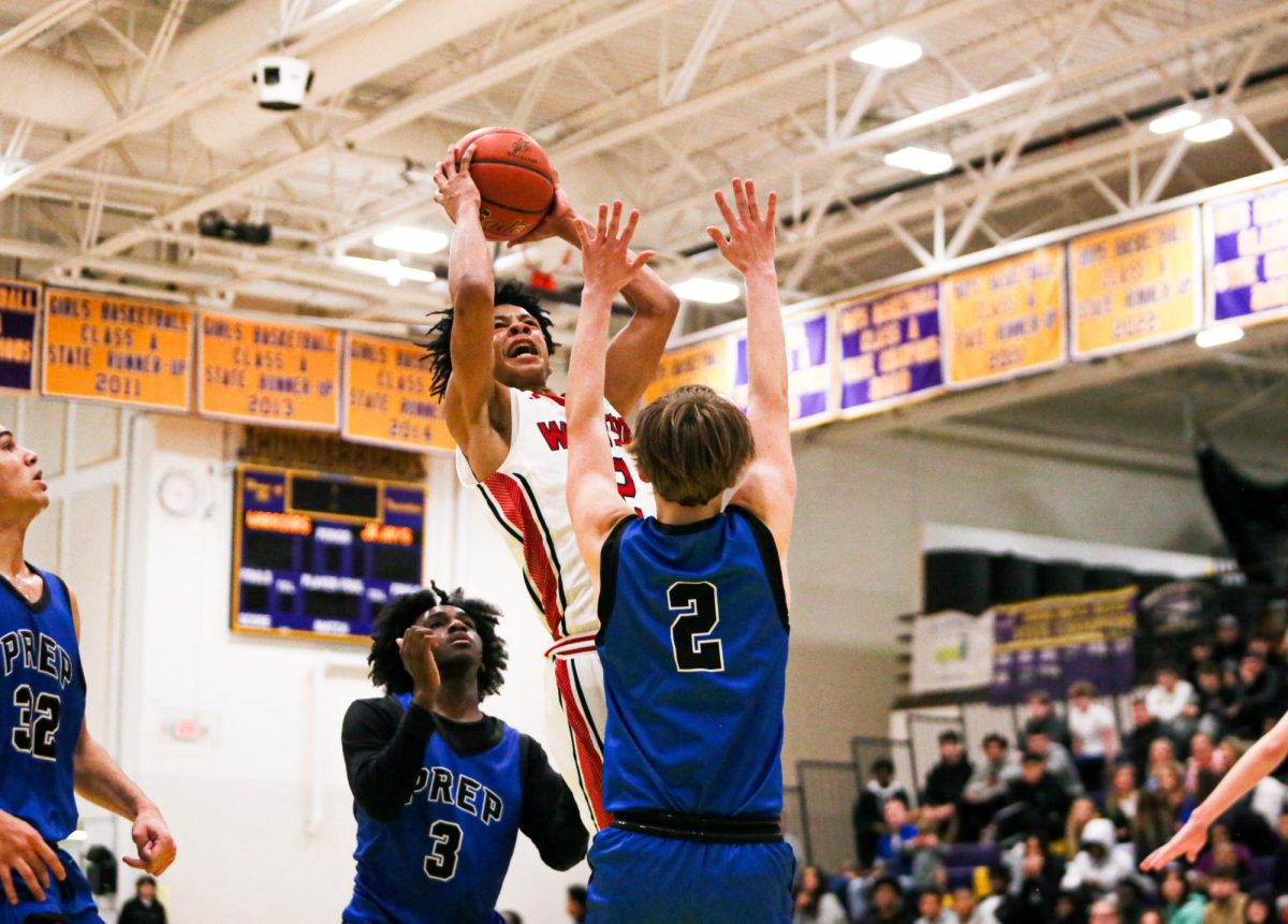 Westside’s Lee Robinson nails the game winning shot. 